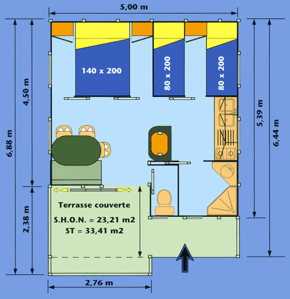 Plan du chalet standard